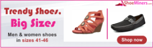 For trendy shoes in big sizes for men and women in Nigeria, go to ShoeMiners.com